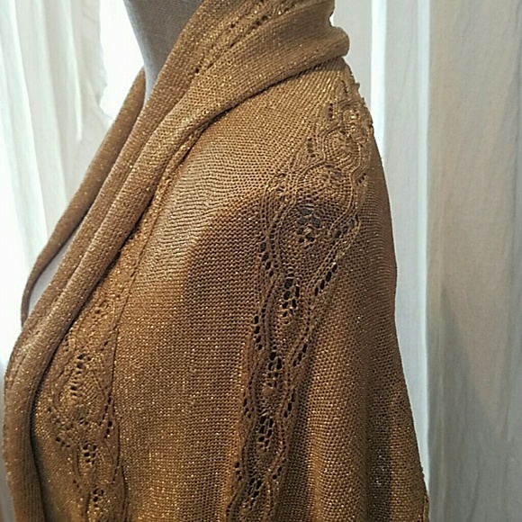 Alfani Metallic Draped Shawl/Cardigan - Picture 4 of 8